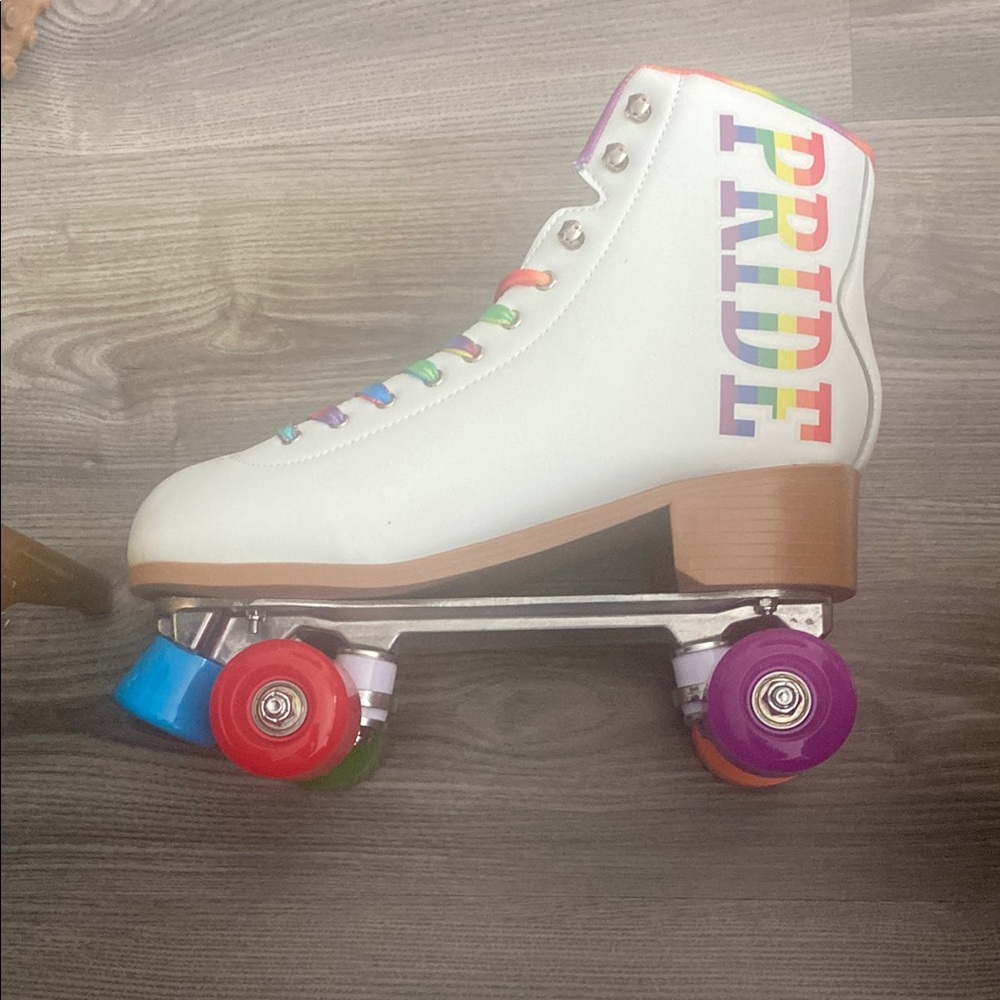 White Pride Roller Skates